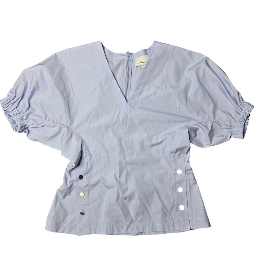 3.1 Phillip Lim Stud‎ Embellished Poplin Top